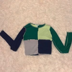 Cropped Long Sleeve Top